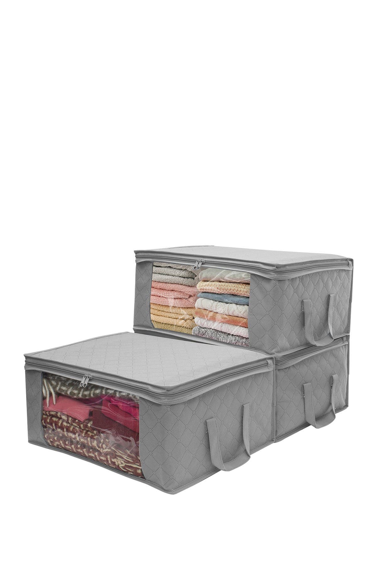 Sorbus Foldable Storage Bag Organizers 3 Sections Great for Clothes Blankets ...